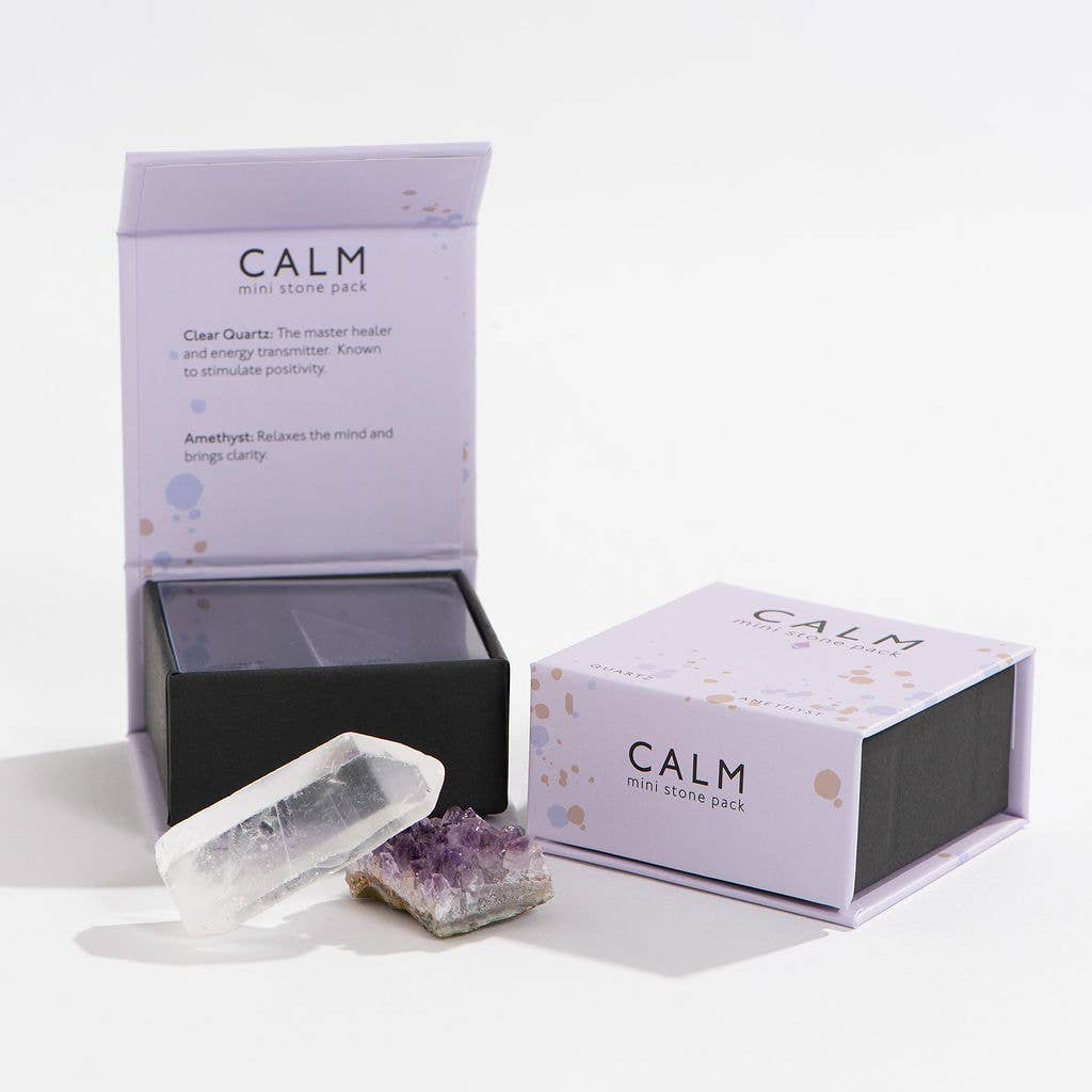 Calm Mini Crystal Pack Stocking Stuffer - Amethyst