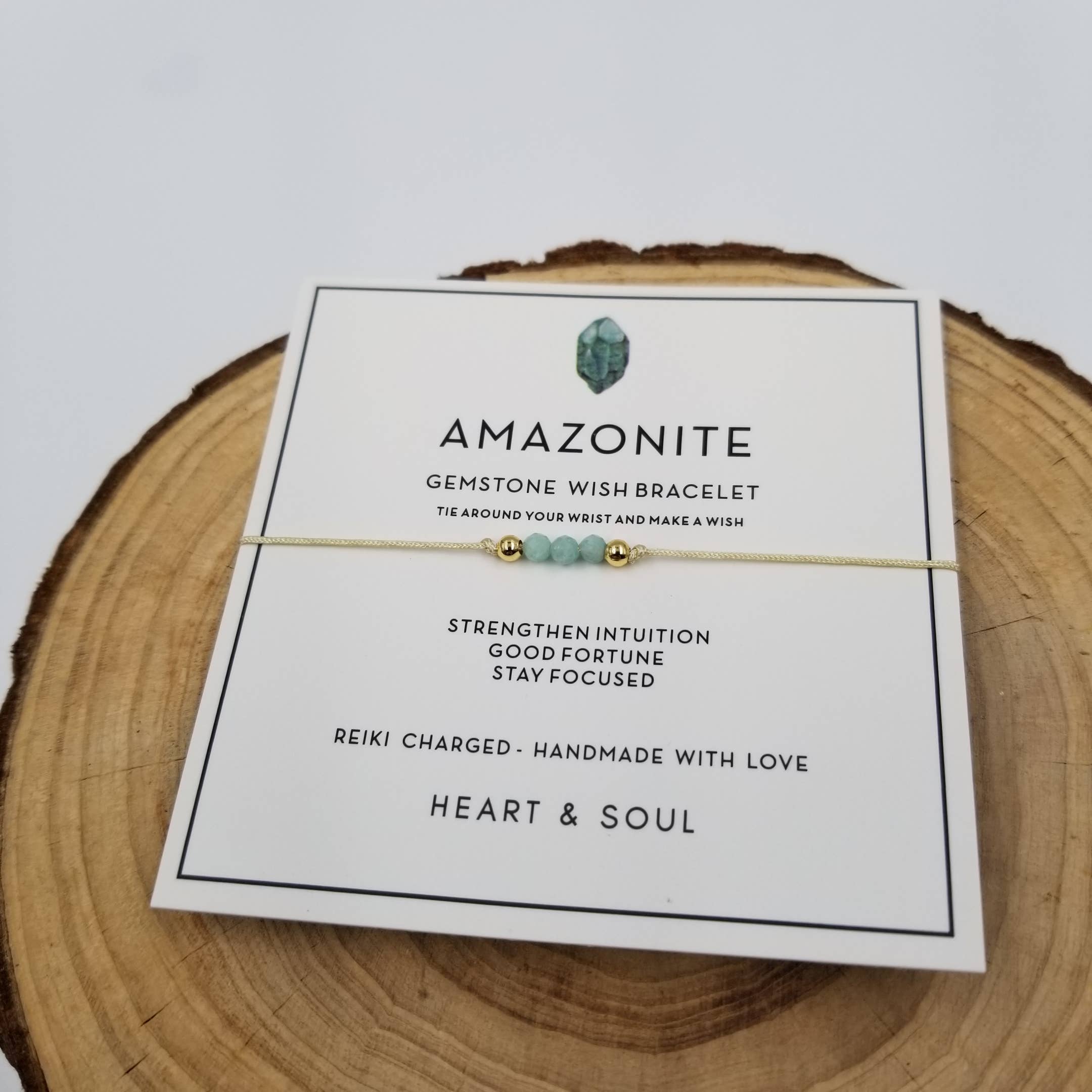 Handmade Natural Stone Chakra Bracelet With Healing Card