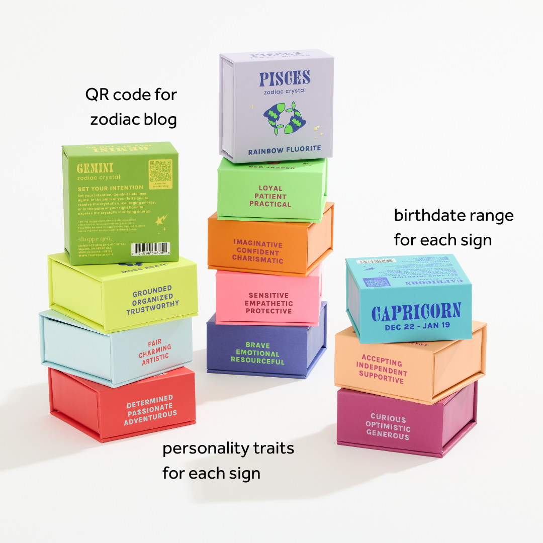 Zodiac Crystal Boxed Set Assortment
