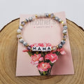 Natural Turquoise Beads Mama Bracelet With Card