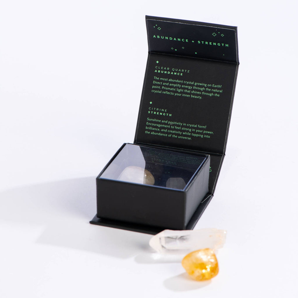Abundance + Strength Mini Crystal Stocking Stuffer - Citrine